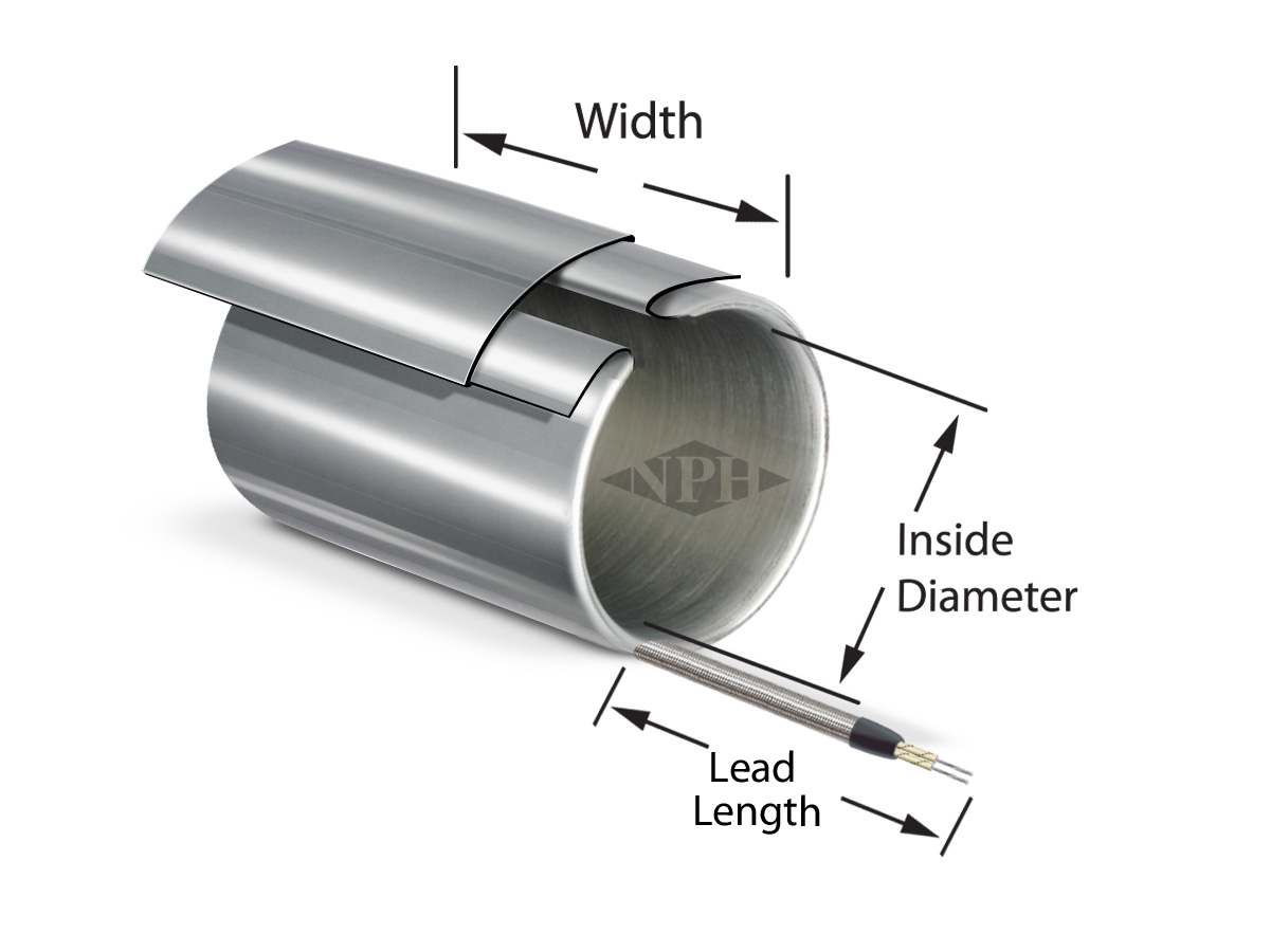 Shim lock-up/closure mica band heater